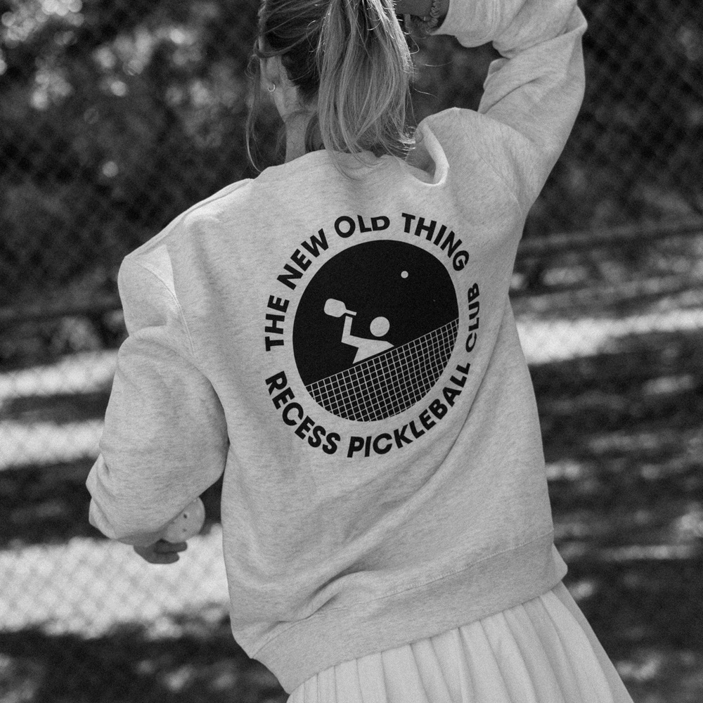 Reds Pickleball Club Crewneck Oversized Sweatshirt